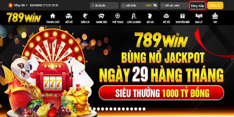 Quy trình đăng nhập 789Win nhà cái vô cùng đơn giản